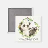 Sweet Panda Beer Baby shower Favor Magnet (Voorkant / Achterkant)
