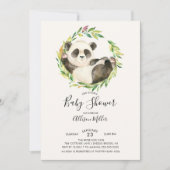 Sweet Panda Beer Baby shower Invitation Kaart (Voorkant)