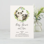 Sweet Panda Beer Baby shower Invitation Kaart (Staand voorkant)