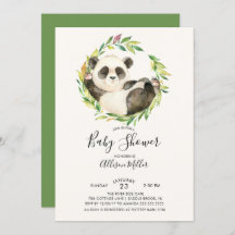 Sweet Panda Beer Baby shower Invitation