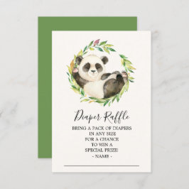 Sweet Panda Beer Baby shower Luier Raffle Ticket Kaart