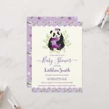 Sweet Panda Beer Baby shower Soft Lila