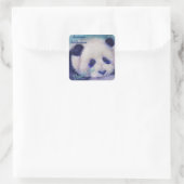 SWEET PANDA BEER DANK U VIERKANTE STICKER (Tas)