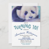 SWEET PANDA BEER DRAAIEN 10 VERJAARDAG FEEST UITNO KAART (Voorkant)