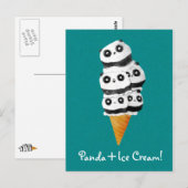 Sweet Panda Beer Ice Cream Cone Briefkaart (Voorkant / Achterkant)