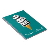 Sweet Panda Beer Ice Cream Cone Notitieboek (Rechterzijde)
