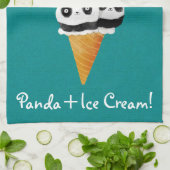 Sweet Panda Beer Ice Cream Cone Theedoek (Gevouwen)