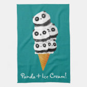 Sweet Panda Beer Ice Cream Cone Theedoek (Verticaal)