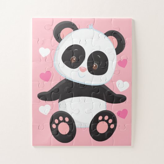 Sweet Panda Beer Love Kinder Legpuzzel (Verticaal)
