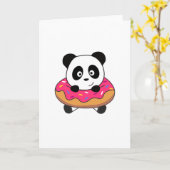 Sweet Panda Beer Pandas Donut Streusel Kaart (Gele Bloem)
