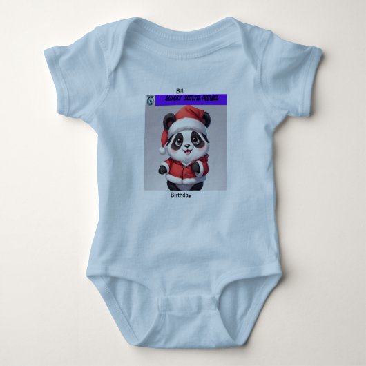 Sweet Panda Christmas Babykleding Schrijfbaar Romper (Voorkant)