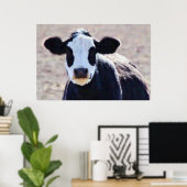 Sweet Panda Face Cow Art Photographic Art Print (Thuiskantoor)