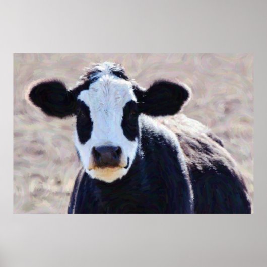 Sweet Panda Face Cow Art Photographic Art Print (Voorkant)