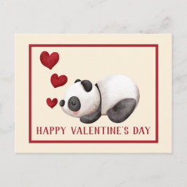 Sweet Panda & Hearts Valentijnsdag Briefkaart