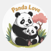 Sweet Panda Love Terug naar school Stickers (Voorkant)