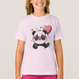 Sweet Panda met een hartballon T-shirt