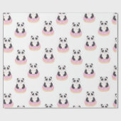 Sweet Panda Pattern Cadeaupapier (Vlak)