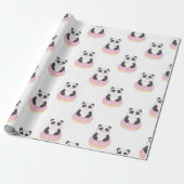Sweet Panda Pattern Cadeaupapier (Uitgerold)