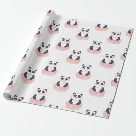 Sweet Panda Pattern Cadeaupapier