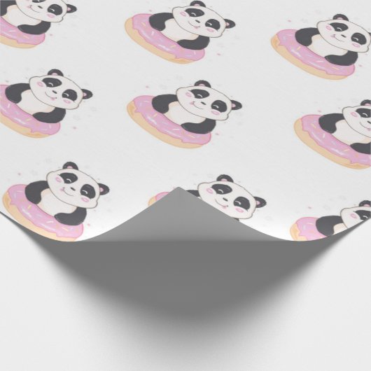 Sweet Panda Pattern Cadeaupapier (Hoek)