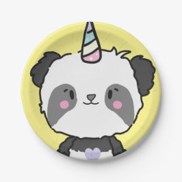 Sweet Panda Unicorn Girly Birthday Paper Bord