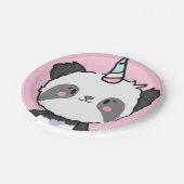 Sweet Panda Unicorn Girly Birthday Paper Bord (Gekanteld)