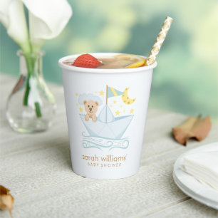 Sweet Paper Boat Beer Baby shower Papieren Bekers