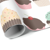 Sweet Party Dessert Cupcakes Cadeaupapier (Rol Hoek)