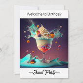 Sweet Party. Oorspronkelijke uitnodiging. Save The Date (Voorkant)