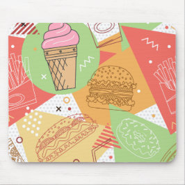 Sweet pastel abstract and illustrations Ice cream Muismat