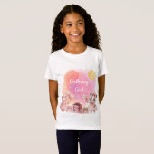 Sweet Pastel Animal Birthday T-Shirt  (Voorkant volledig)