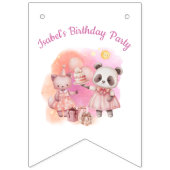 Sweet Pastel Animal Birthday Vlaggetjes (Tweede vlag)