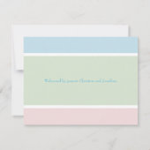 Sweet Pastel Baby Boy Foto geboortedatum Notitiekaartje (Achterkant)