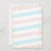 Sweet Pastel Baby Sprinkle Invitationbaby, douche, Kaart (Achterkant)
