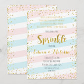Sweet Pastel Baby Sprinkle Invitationbaby, douche, Kaart (Voorkant / Achterkant)