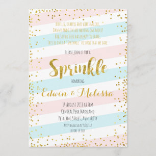 Sweet Pastel Baby Sprinkle Invitationbaby, douche, Kaart