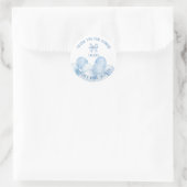 Sweet Pastel Blue Balloons Dank u Sticker (Tas)