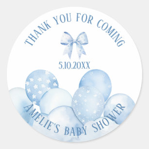 Sweet Pastel Blue Balloons Dank u Sticker