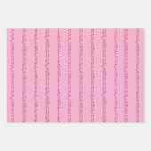 Sweet Pastel & Bold Roze Waterverf Hart Gestreept Inpakpapier Vel (Voorkant)