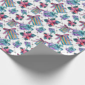 Sweet Pastel Christmas Waterverf Gift Wrap Cadeaupapier (Hoek)