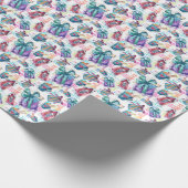 Sweet Pastel Christmas Waterverf Gift Wrap Cadeaupapier (Hoek)