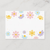 Sweet Pastel Daisy Baby shower Boek Verzoek Informatiekaartje (Achterkant)