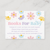 Sweet Pastel Daisy Baby shower Boek Verzoek Informatiekaartje (Voorkant)