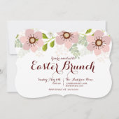 Sweet Pastel Floral Easter Brunch Uitnodiging (Voorkant)