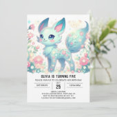 Sweet Pastel Fox digitale verjaardag Kaart (Staand voorkant)