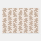 Sweet Pastel Green, Pink, Taupe Gingerbread Cookie Inpakpapier Vel (Voorkant 2)