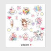 Sweet Pastel Happy Birthday Stickers (Vel)