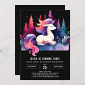 Sweet Pastel Horse Verjaardag Kaart (Voorkant / Achterkant)