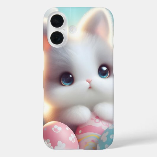 Sweet Pastel Kawaii Kitten Easter Eggs Case-Mate iPhone Case (Achterkant)