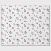 Sweet Pastel Kawaii Pattern – Stars & Makeup Cadeaupapier (Vlak)